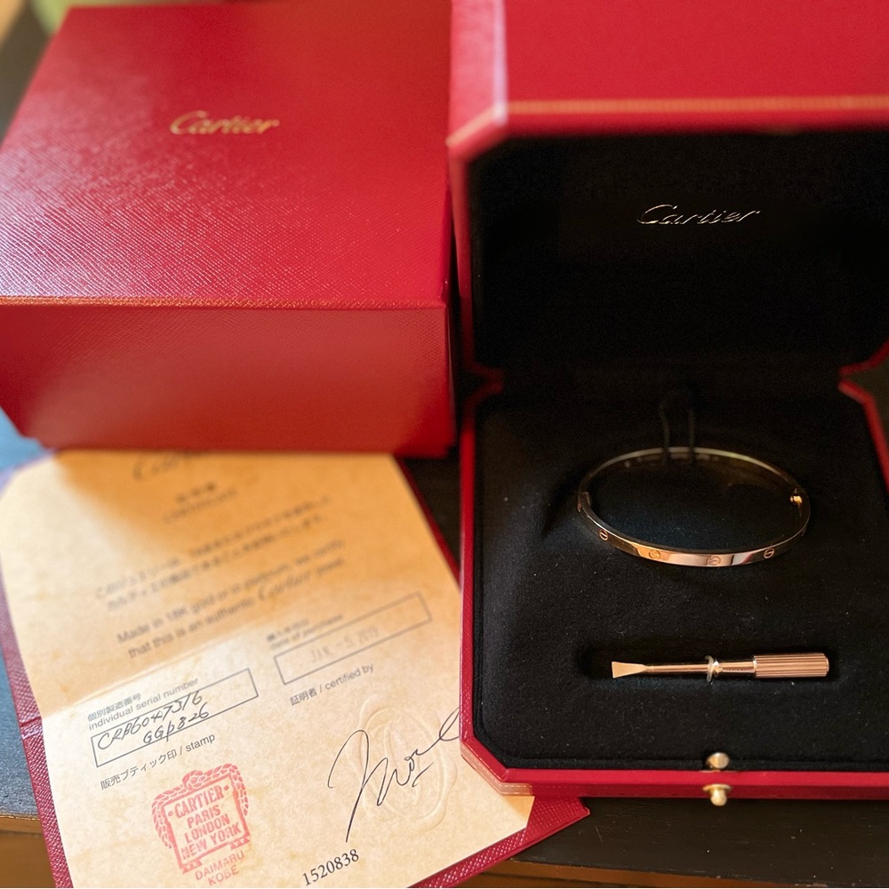Cartier small rose gold love bracelet 16cm